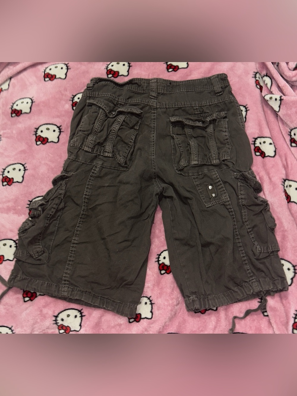 Y2k riot empire Vintage Men's Cargo Shorts in Dark Brown